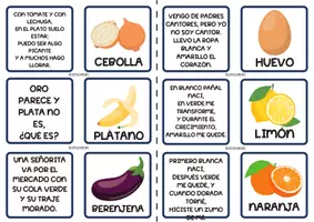 Vista previa - Juegos / Gamificación - JUEGO DE ADIVINANZAS SOBRE COMIDAS - página 2