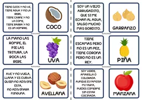 Vista previa - Juegos / Gamificación - JUEGO DE ADIVINANZAS SOBRE COMIDAS - página 3