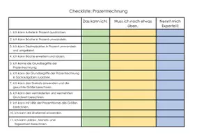 Vorschau - Merkblätter - Checkliste Zinsrechnung Reflexionsbogen - Deckblatt