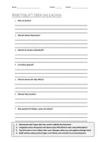 Vorschau - Arbeitsblätter - AB mit Fragen zum Thema "Lachen" + Lösungsblatt + Infografik - Deckblatt