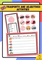 Vista previa - Hojas de trabajo - vehicles and adjectives activitities - página 2