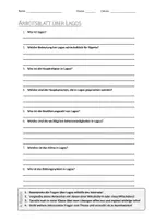 Vorschau - Arbeitsblätter - AB mit Fragen zum Thema "Lagos" + Lösungsblatt + Infografik - Deckblatt