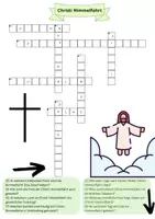 Vorschau - Arbeitsblätter - Materialpaket Christi Himmelfahrt | Kreuzworträtsel - Suchsel (differenziert) - Seite 1
