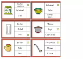 Vorschau - Fördermaterial/Inklusion - In der Küche - Klammerkarten DAZ - Seite 2