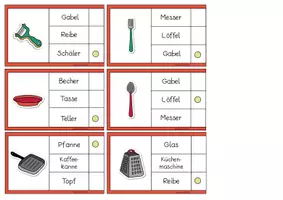 Vorschau - Fördermaterial/Inklusion - In der Küche - Klammerkarten DAZ - Seite 3