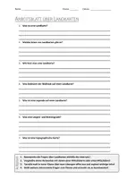 Vorschau - Arbeitsblätter - AB mit Fragen zum Thema "Landkarte" + Lösungsblatt + Infografik - Deckblatt