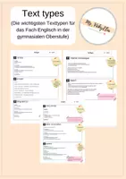 Vorschau - Merkblätter - Text types (Aufbau der wichtigsten Textsorten) - Deckblatt