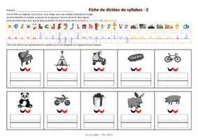 Aperçu - Préparation de séance / Séance complète - 8 dictées de syllabes en autonomie, pour CP (ou GS) - Page 2