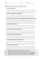 Vorschau - Arbeitsblätter - AB mit Fragen zum Thema "Landschaft" + Lösungsblatt + Infografik - Deckblatt