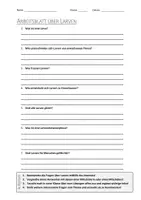 Vorschau - Arbeitsblätter - AB mit Fragen zum Thema "Larven" + Lösungsblatt - Deckblatt