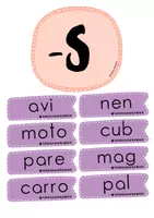 Vista previa - Tarjetas / Manipulativos - Els plurals -s/-es - página 1