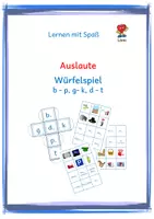 Vorschau - Spiele - Auslaute: Würfelspiel b - p, d - t, g - k - Deckblatt