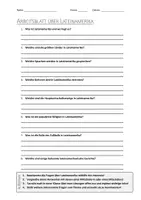 Vorschau - Arbeitsblätter - AB mit Fragen zum Thema "Lateinamerika" + Lösungsblatt + Mindmap + Infografik - Deckblatt