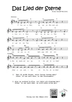Vorschau - Arbeitsblätter - Das Lied der Sterne - Liedblatt mit Text, Noten und Akkorden - Seite 1