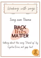 Vorschau - Arbeitsblätter - working with songs, Stand Up Cyntia Erivo, gap text and exercises - Deckblatt