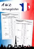 Vorschau - Arbeitsblätter - A toi 2 (Ausgabe 2022) - Lernwegelisten (3-fach differenziert) - Deckblatt