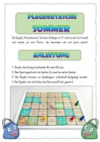 Vorschau - Unterrichtsreihen - Brettspiel : Plaudertasche - Sommer - Jahreszeiten - Gesprächsanlässe schaffen - Seite 1