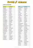 Vorschau - Arbeitsblätter - Länder und Sprachen (German for Beginners) - Deckblatt