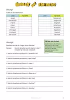 Vorschau - Arbeitsblätter - Länder und Sprachen (German for Beginners) - Seite 1