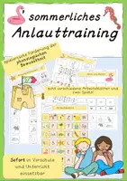 Vorschau - Arbeitsblätter - Sommerliches Anlauttraining - Deckblatt
