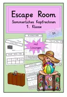 Vorschau - Arbeitsblätter - Materialpaket: Escape Room : Sommerliches Kopfrechnen 1.-3. Klasse - Seite 1