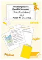 Vorschau - Arbeitsblätter - Inhaltsangabe & Charakterisierungen - "One of us is lying" von Karen M. McManus - Deckblatt