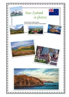 Vorschau - Präsentationen/Tafelbilder - New Zealand in photos für Themeneinstieg oder Bildbeschreibung - Deckblatt