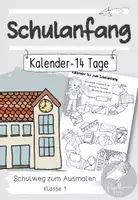 Vorschau - Mal- und Bastelvorlagen - Schulanfang: Kalender Einschulung | Countdown Schulstart - Deckblatt
