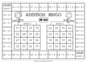 Vorschau - Stationenlernen - Bingo Addition | ZR 100 | Mathe Klasse 2 - Seite 2