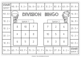 Vorschau - Spiele - Bingo Division | Einsdurcheins | Mathe Klasse 2 & 3 - Seite 2