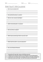 Vorschau - Arbeitsblätter - AB mit Fragen zum Thema "Lausanne" + Lösungsblatt - Deckblatt