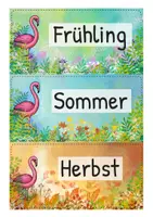Vorschau - Mal- und Bastelvorlagen - Flamingoklasse - Tafelkalender / Dauerkalender - Seite 2