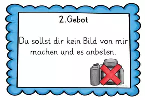 Vorschau - Präsentationen/Tafelbilder - Die zehn Gebote, Mose - Tafelmaterial & Impulsfragen - Seite 3