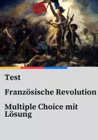 Vorschau - Test - Test Französische Revolution Multiple Choice mit Lösung + GoogleForms Test - Deckblatt