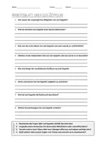 Vorschau - Arbeitsblätter - AB mit Fragen zum Thema "Led Zeppelin" + Lösungsblatt - Deckblatt