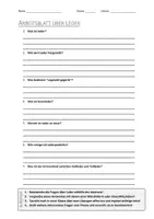 Vorschau - Arbeitsblätter - AB mit Fragen zum Thema "Leder" + Lösungsblatt + Infografik - Deckblatt