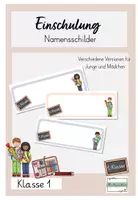 Vorschau - Arbeitsblätter - Namensschilder Einschulung - Deckblatt