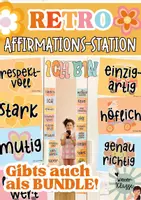 Vorschau - Fördermaterial/Inklusion - MEGA Klassenraum Deko Paket in farbenfrohem RETRO! / Klasse dekorieren / Klassenraum Gestaltung - Seite 1