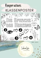 Vorschau - Mal- und Bastelvorlagen - GFK Gewaltfreie Kommunikation Kooperatives Klassenposter Die Sprache des Herzens XL - Deckblatt