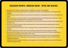Vorschau - Arbeitsblätter - American Dream - Myths and Realities (Discussion Prompts / Conversation Cards) - Seite 2