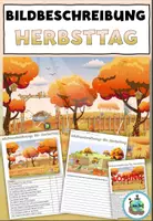 Vorschau - Arbeitsblätter - Bildbeschreibung "der Herbst" DaZ / Deutsch - Deckblatt