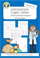Vorschau - Arbeitsblätter - Kugeln ziehen (Wahrscheinlichkeitsrechnung Mathe Grundschule) - Deckblatt
