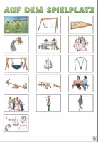 Vorschau - Arbeitsblätter - Symbole fürs Vokabelheft "Auf dem Spielplatz" DaZ / DaF / Deutsch - Seite 1