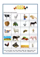 Aperçu - Préparation de séance / Séance complète - Extra vocabulary - Farm & animals / Vocabulaire - Ferme - Page 1