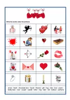 Aperçu - Préparation de séance / Séance complète - Extra vocabulary - Valentine / Vocabulaire - St Valentin - Page 1