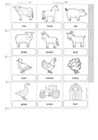 Vorschau - Arbeitsblätter - Englisch - Farm / Farm Animals (Bauernhof Tiere) - Miniwörterbuch / picture dictionary (Leporello) - Seite 2