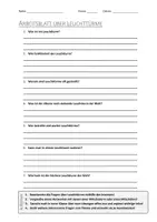 Vorschau - Arbeitsblätter - AB mit Fragen zum Thema "Leuchtturm" + Lösungsblatt + Infografik - Deckblatt