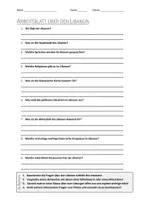 Vorschau - Arbeitsblätter - AB mit Fragen zum Thema "Libanon" + Lösungsblatt + Infografik - Deckblatt