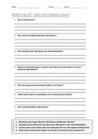 Vorschau - Arbeitsblätter - AB mit Fragen zum Thema "Liberalismus" + Lösungsblatt + Infografik - Deckblatt