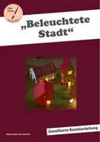 Vorschau - Mal- und Bastelvorlagen - Beleuchtete Stadt - Super Gemeinschafts- Bastel- und Malarbeit - Deckblatt